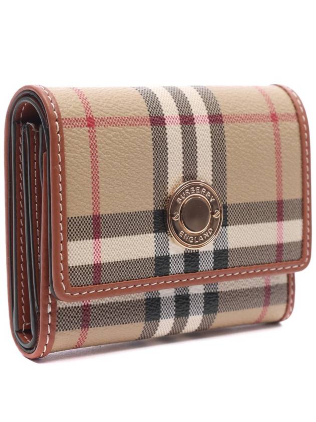 Check Half Wallet Beige - BURBERRY - BALAAN 4