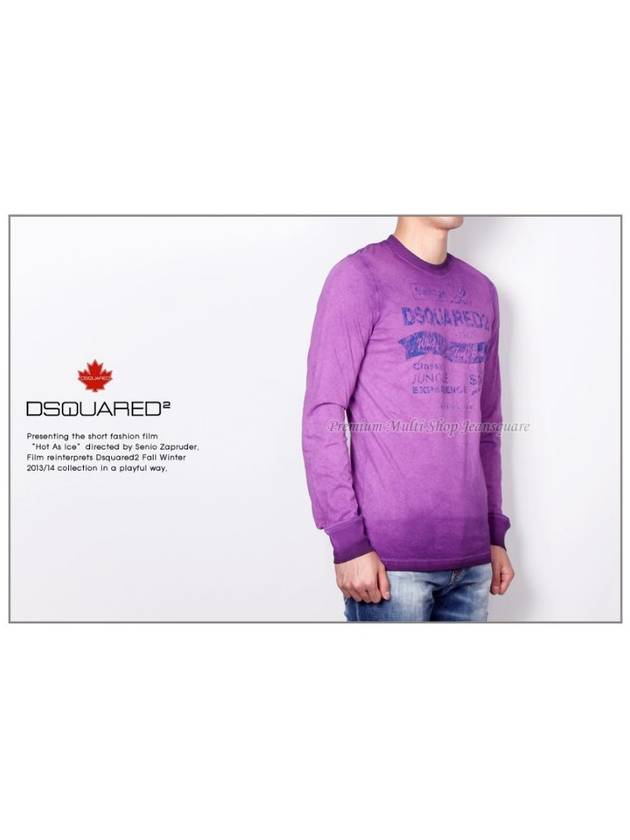 Dsquared Men Gradient Washing Long Sleeve Tshirt 74GC0901 Violet - DSQUARED2 - BALAAN 4