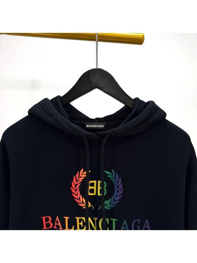 Laurel rainbow overfit hoodie black - BALENCIAGA - BALAAN 4