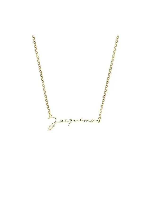 La Chain Signature Logo Chain Necklace Gold - JACQUEMUS - BALAAN 2