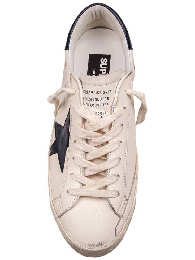 Superstar Beige Night Blue Heel Tab Sneakers - GOLDEN GOOSE - BALAAN 4