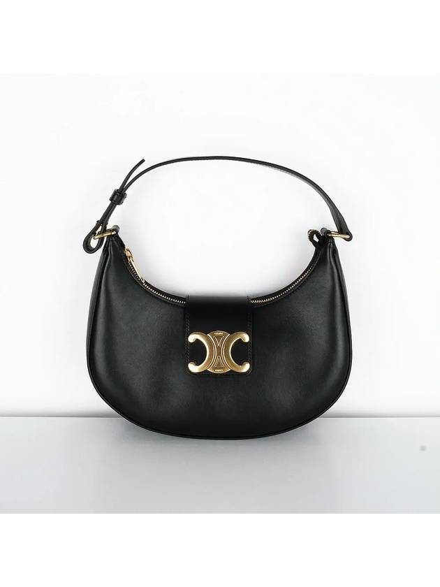 Ava Triomphe Smooth Calfskin Shoulder Bag Black - CELINE - BALAAN 3