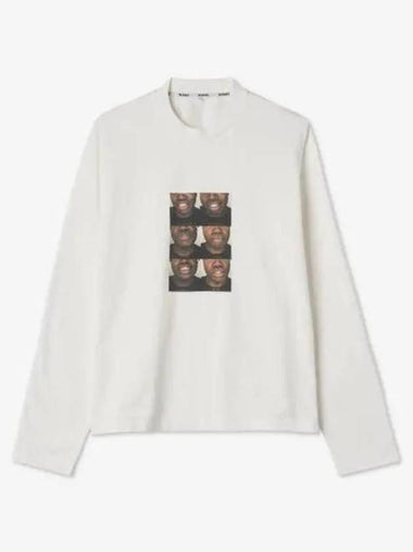 Face Print Long Sleeve T-Shirt Off White - SUNNEI - BALAAN 1