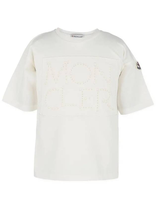 Kids punching embroidery logo short sleeve ivory 8C00007 83907 034 - MONCLER - BALAAN 2