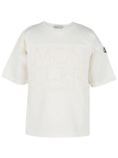 Kids punching embroidery logo short sleeve ivory 8C00007 83907 034 - MONCLER - BALAAN 1