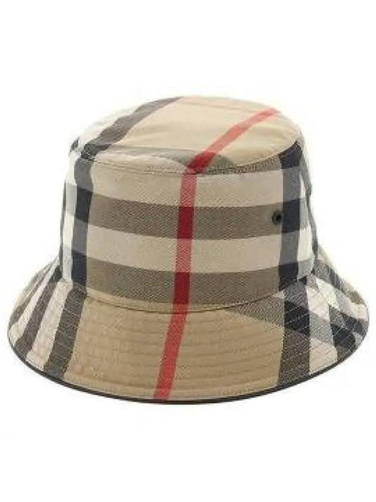 Check Pattern Cotton Bucket Hat Beige - BURBERRY - BALAAN 2