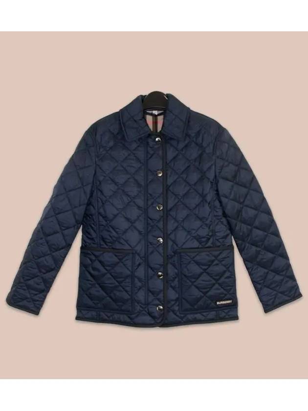 Dali Women s Quilted Jacket Navy 80841981 - BURBERRY - BALAAN 1