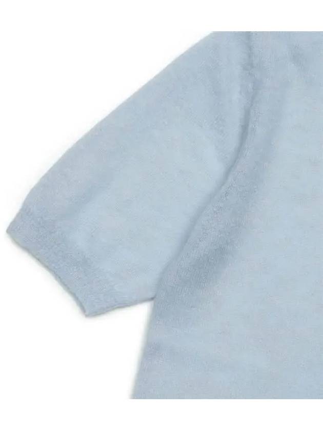 Women's Kid Mohair Sheer Knit Top Light Blue A23ST05FG LB - AURALEE - BALAAN 4