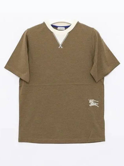 Kids EKD Short Sleeve Embroidered T-Shirt Dark Khaki - BURBERRY - BALAAN 2