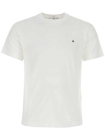 Men's Stellina Short Sleeve T-Shirt White - STONE ISLAND - BALAAN 2