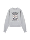 College Fox Print Sweatshirt Light Grey Melange - MAISON KITSUNE - BALAAN 1