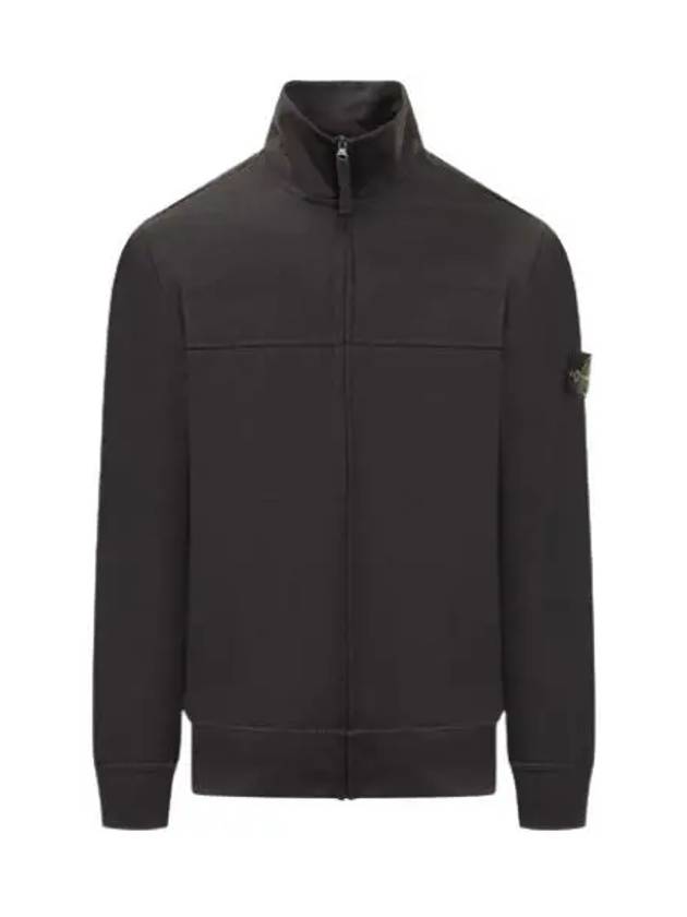 Logo Badge Zipper Comfort Fit Fleece Track Jacket Black - STONE ISLAND - BALAAN 2