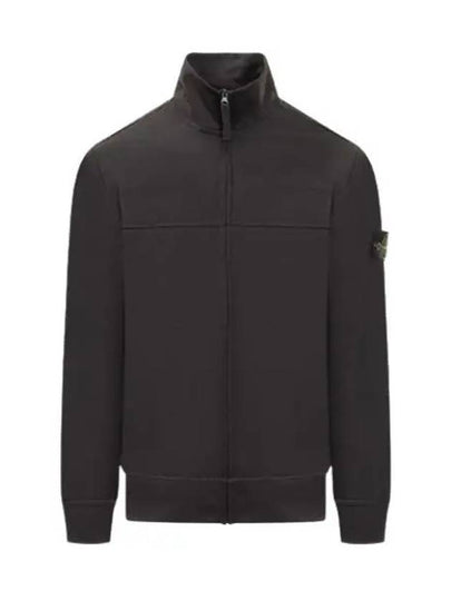 Logo Badge Zipper Comfort Fit Fleece Track Jacket Black - STONE ISLAND - BALAAN 2