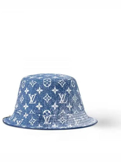 Monogram Jacquard Denim Bucket Hat Blue - LOUIS VUITTON - BALAAN 2