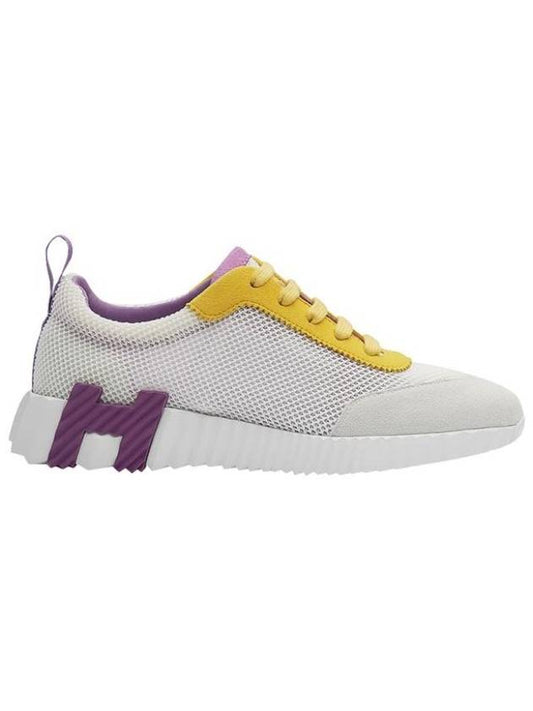 Bouncing Mesh Low Top Sneakers White Purple - HERMES - BALAAN.