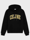 Loose Cotton Fleece Hoodie Black - CELINE - BALAAN 2