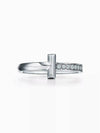 Tiffany T T1 Ring White Gold Diamond Ring Women Men - TIFFANY & CO. - BALAAN 3