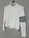 Diagonal armlet turtleneck knit 55 - THOM BROWNE - BALAAN 3