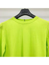 Wappen Patch Crew Neck Soft Cotton Knit Top Neon Green - STONE ISLAND - BALAAN 3