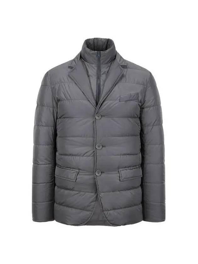 Men s High Neck Viv Down Padded Jacket Charcoal 271378 - HERNO - BALAAN 1