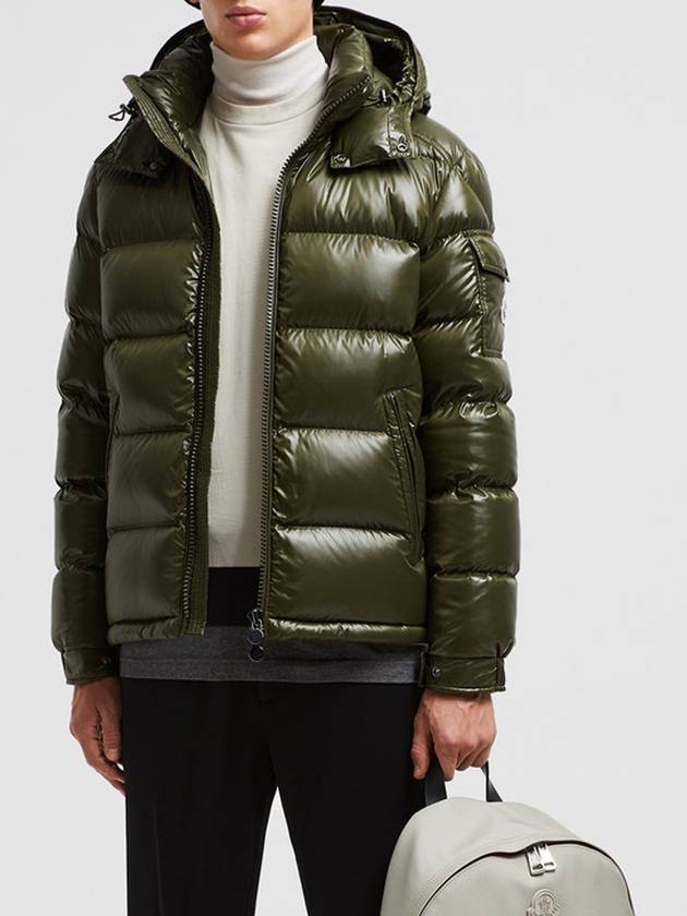 MAYA short down jacket olive green 1A53600 68950 833 - MONCLER - BALAAN 3