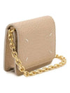 Embroidery Logo Chain Cald Wallet Beige - MAISON MARGIELA - BALAAN 4