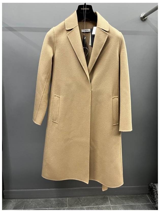 Pauline Belt Silgle Coat Beige - MAX MARA - BALAAN 6