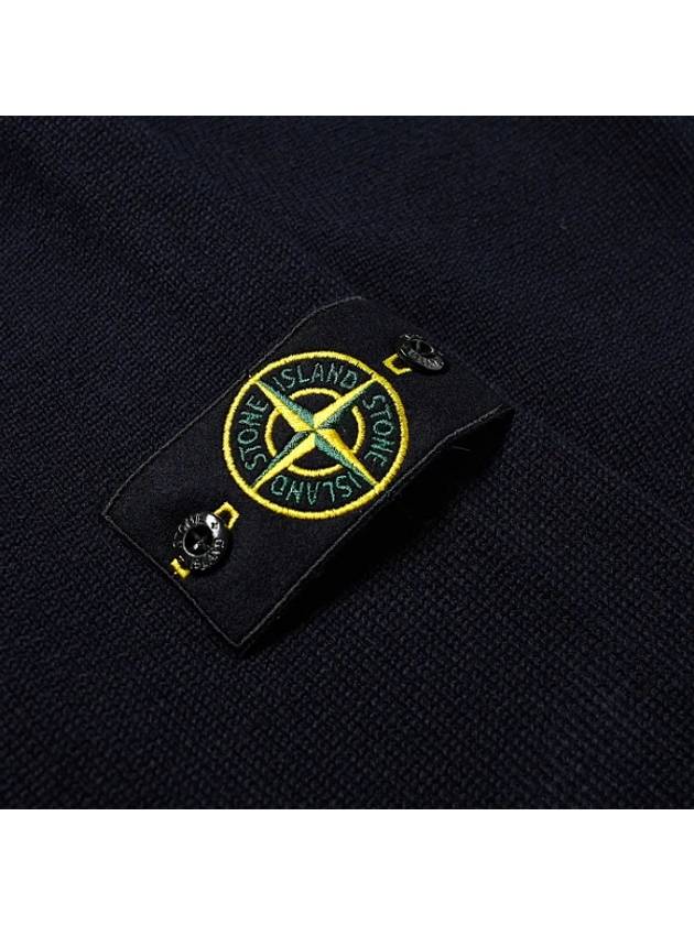 Waffen Patch Cotton Knit Turtleneck Navy - STONE ISLAND - BALAAN 7