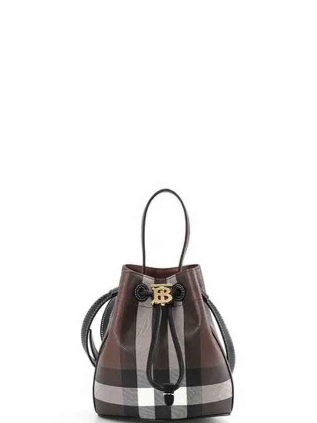 TB Mini Bucket Bag Dark Birch Brown - BURBERRY - BALAAN 2