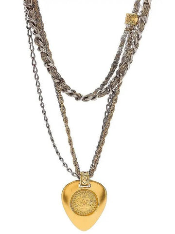 CC logo peak pendant necklace gold 4ET1023 - CHANEL - BALAAN 1