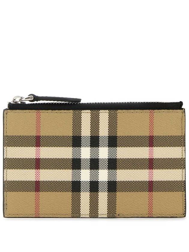 Vintage Check Leather Card Wallet Beige - BURBERRY - BALAAN 2