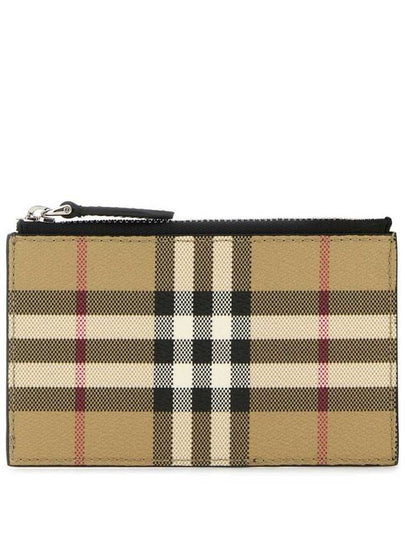 Vintage Check Leather Card Wallet Beige - BURBERRY - BALAAN 2