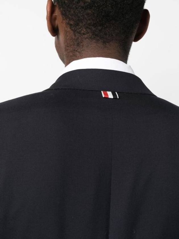 Plain Weave Suiting 4 Bar Classic Sport Jacket Dark Blue - THOM BROWNE - BALAAN 6