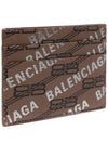 BB Monogram Print Card Wallet Brown - BALENCIAGA - BALAAN 4