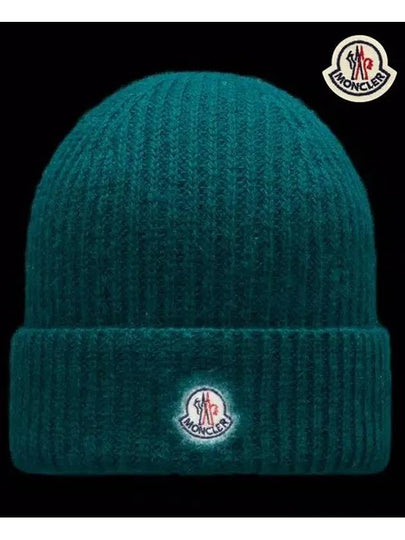 Kids Wool Beanie Leaf Green 3B00008 M1242 872 - MONCLER - BALAAN 2