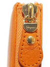 Women s Ferragamo 22 B950 Orange Leather Gold Plated Double Gancini Zippy Wallet - SALVATORE FERRAGAMO - BALAAN 9