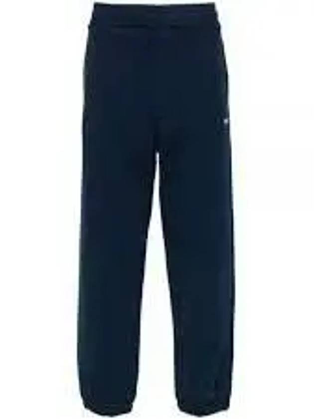 Micro Logo Cotton Track Pants Navy - MSGM - BALAAN 2