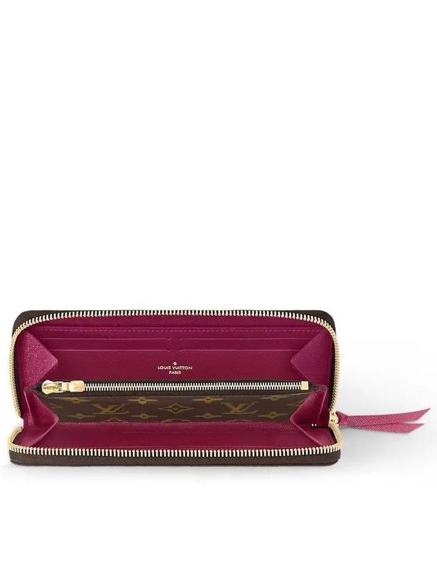 Monogram Clemence Long Wallet Brown Fuchsia - LOUIS VUITTON - BALAAN 4