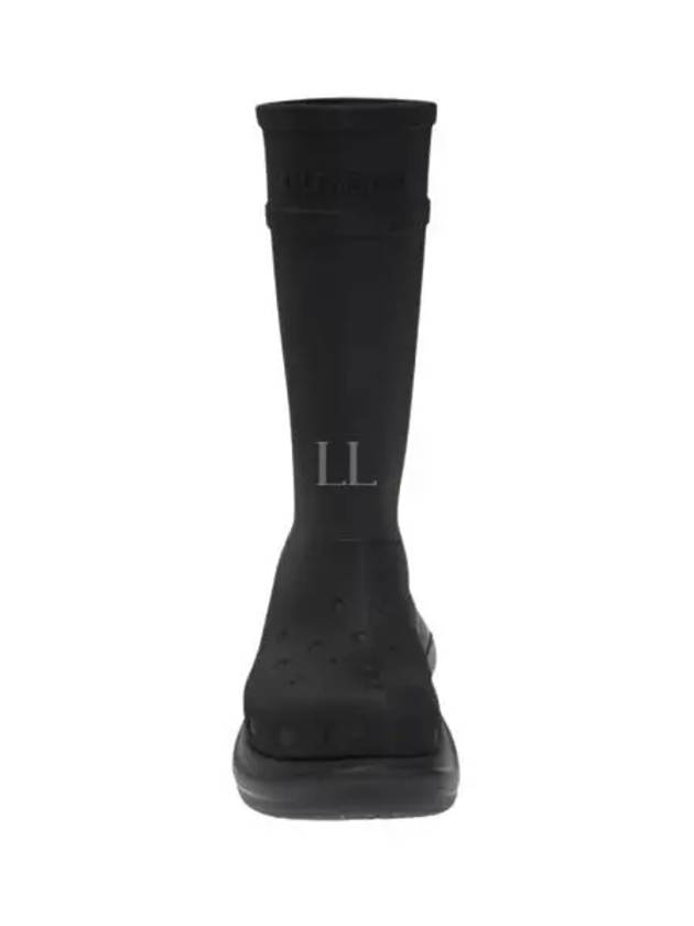 Women's Crocs Rubber Long Boots Black - BALENCIAGA - BALAAN 2