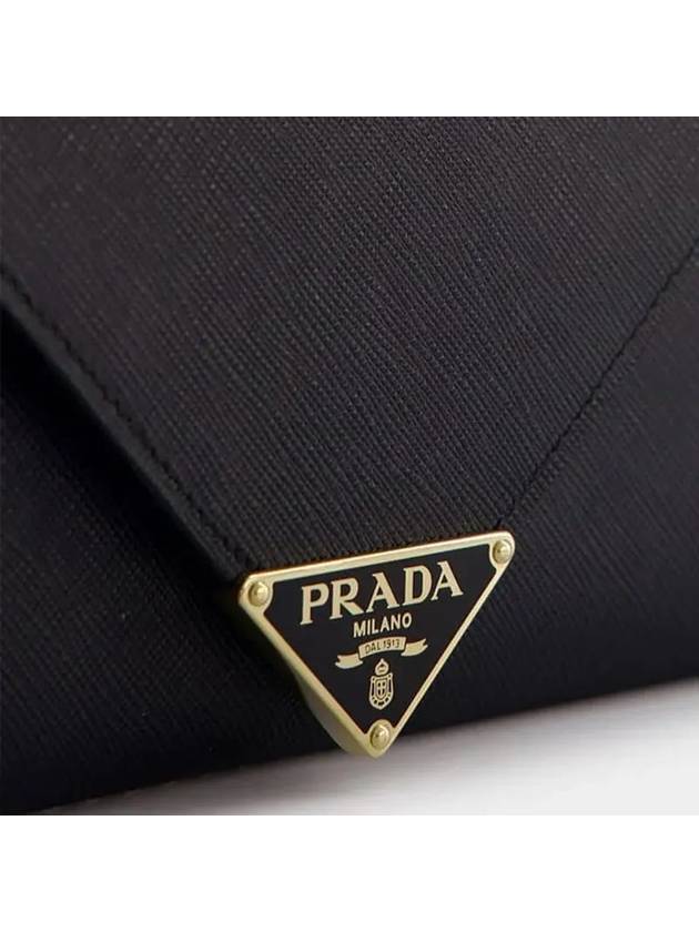 Triangular logo Saffiano chain clutch bag 1MF034 CLQ F0002 - PRADA - BALAAN 4