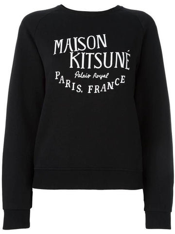 Women's Paris Royal Cotton Sweatshirt Black - MAISON KITSUNE - BALAAN 1