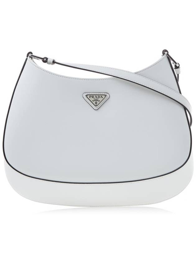 Triangular Logo Cleo Brushed Leather Shoulder Bag White - PRADA - 2