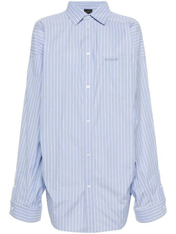 Balenciaga Asymmetrical Striped Shirt Clothing - BALENCIAGA - BALAAN 1