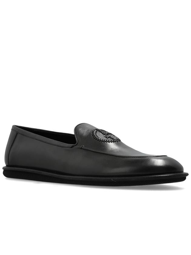 Giorgio Armani Leather Shoes Type Loafers, Men's, Black - GIORGIO ARMANI - BALAAN 4