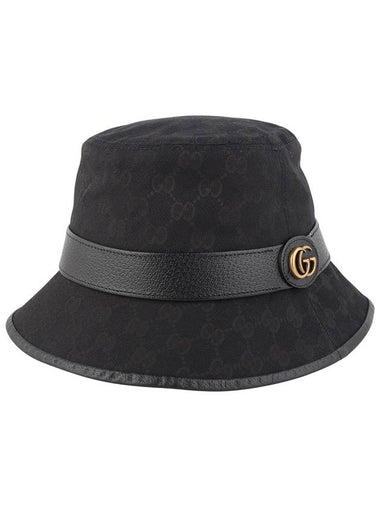 576587 GG Marmont Canvas Fedora Bucket Hat M Size 33888Y 1 - GUCCI - BALAAN 1