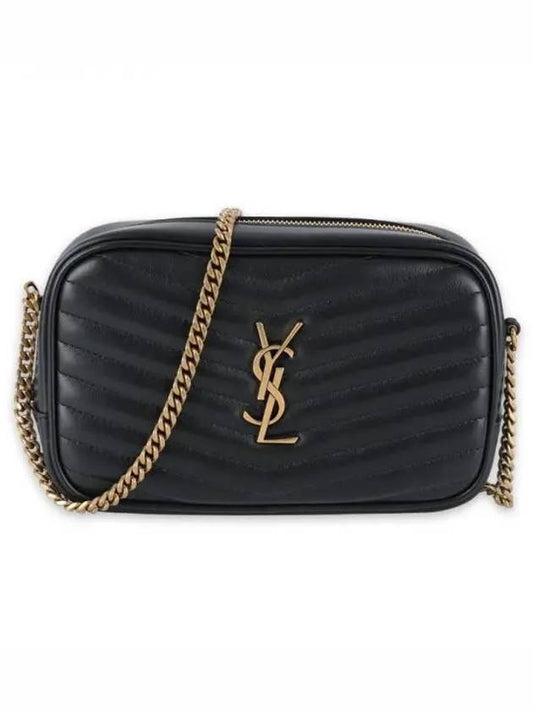 Lou Small Leather Cross Bag Black - SAINT LAURENT - BALAAN 2