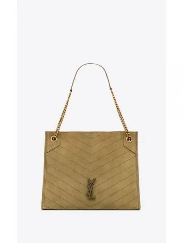 Niki Medium Suede Tote Bag New Barley - SAINT LAURENT - BALAAN 2