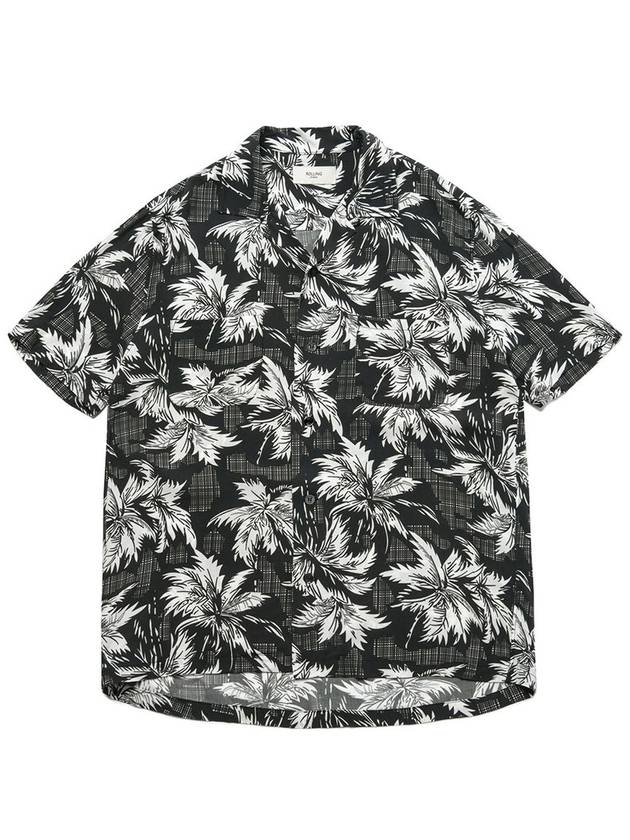 Hawaiian Floral Short Sleeve Shirt Black - ROLLING STUDIOS - BALAAN 1