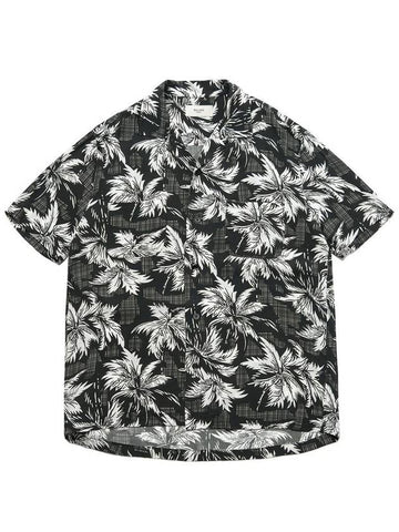 Hawaiian Floral Short Sleeve Shirt Black - ROLLING STUDIOS - BALAAN 1