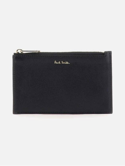 Zipper Card Wallet Black - PAUL SMITH - BALAAN 2